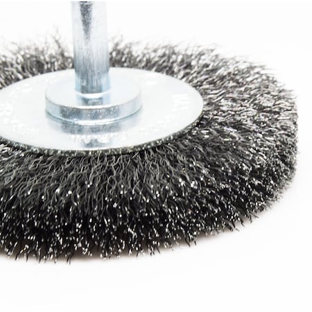 Continental Abrasives 3" Crimped Wire Wheel with 1/4" Shank - Stainless W7-030135